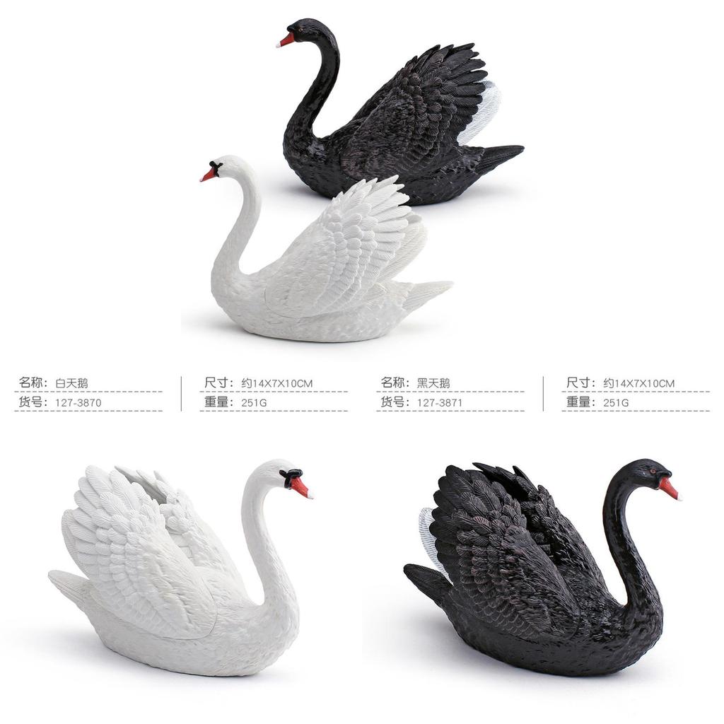 Wildlife Animal Pvc Swan Model With Realistic Design For Childrens Educational Decor