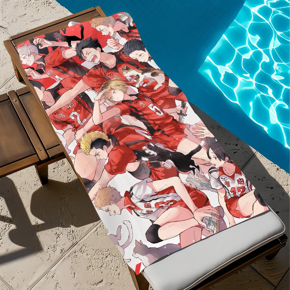 H-haikyu-u Cartoon Anime Cute Towel Beach Quick Dry Soft Pool Towels Gift for Travel Gym Shower Camping Sports