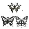Black Hanging Shelf Crystal Holders Butterfly Shape Wood Cutout Floating Wall Shelves for Bedroom Living Room Decoration