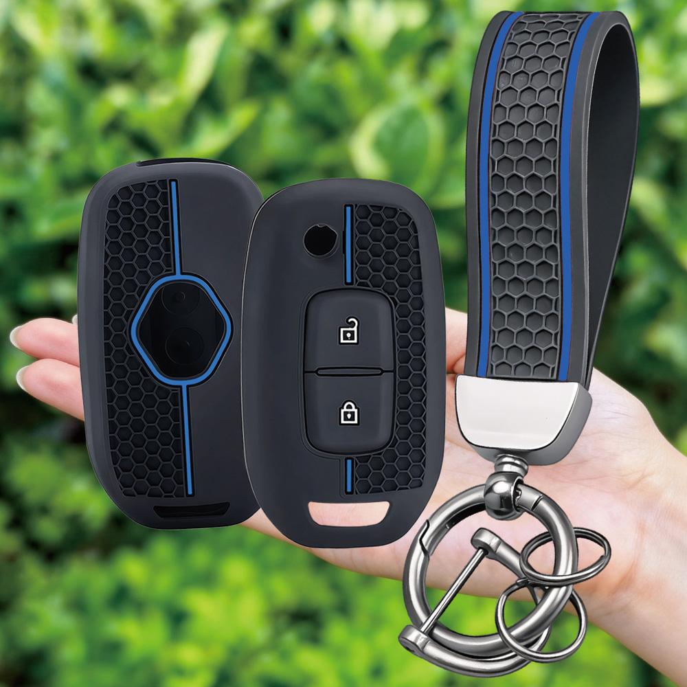 Car Key Case Cover For Renault TWingo 3 Duster Captur Logan Laguna Scenic For Dacia Logan 2021 Silicone Key Cover Remote Shell