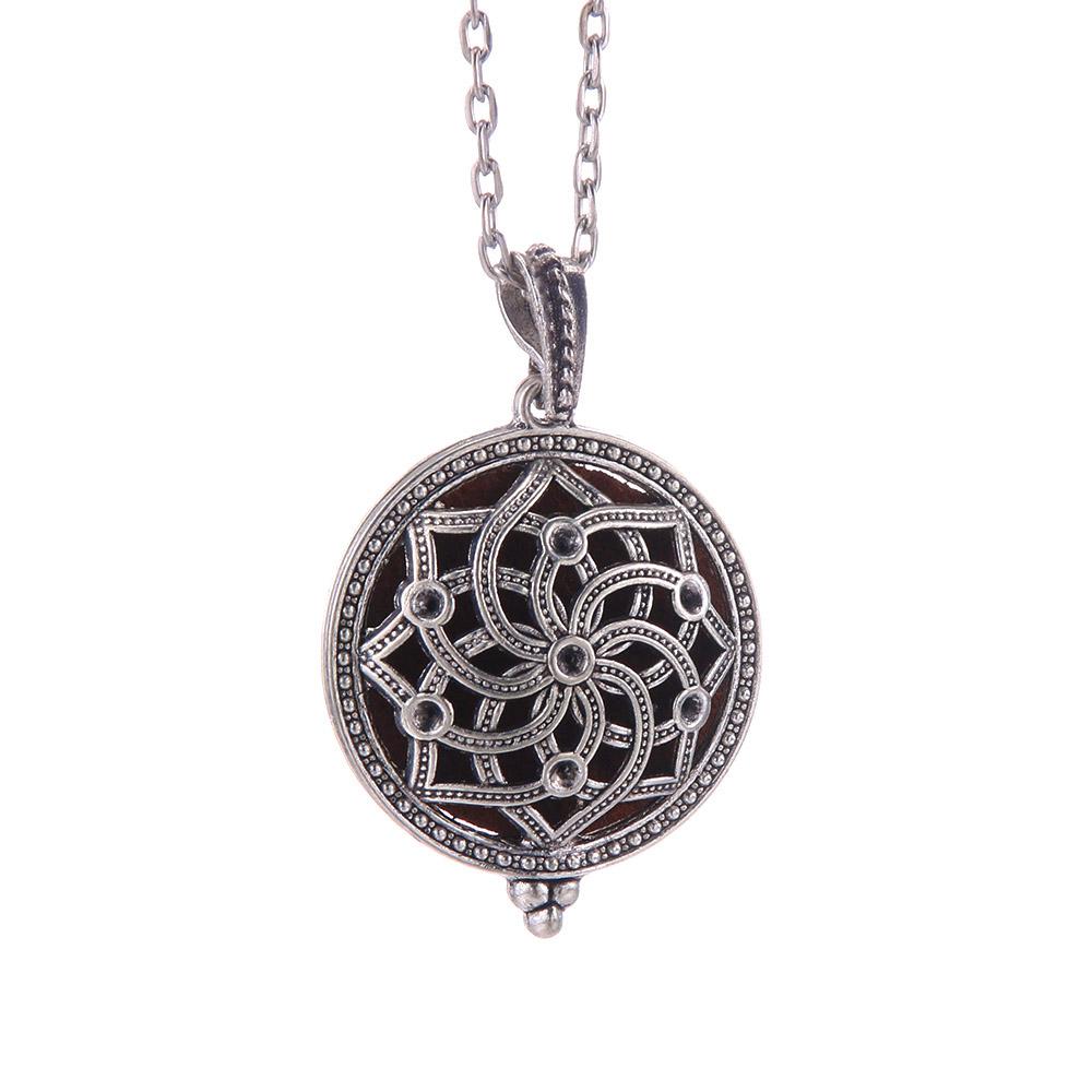 Aromatherapy Necklace Tree of Life Diffuser Jewelry Vintage Open Locket Pendant Essential Oil Perfume Aroma Diffuser Necklace