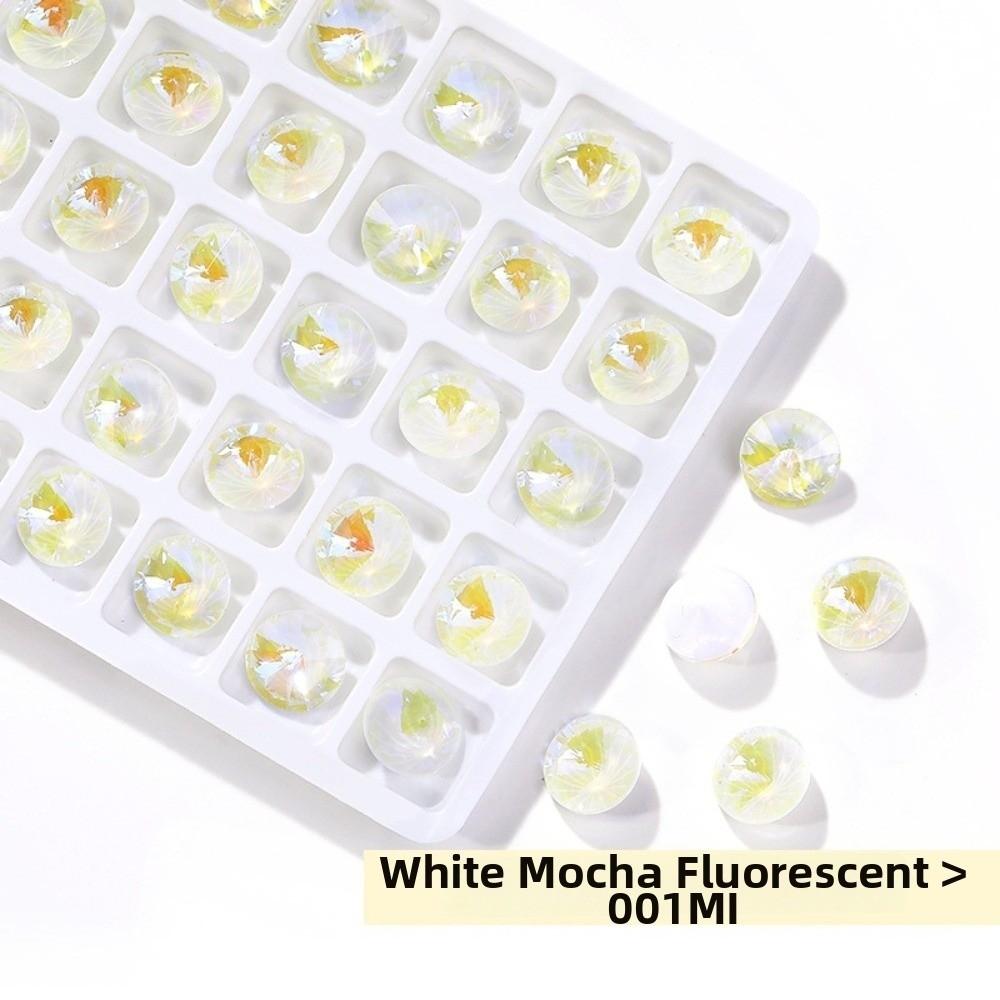 10mm Round Crystal Rhinestones Opal Mocha Color Flatback Rhinestones New Glass Beads For Crafts