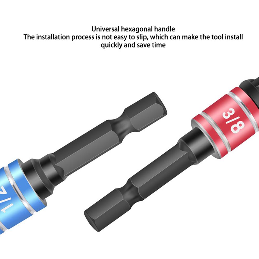 Black 105 ° Turning Screwdriver Joint Electric Drill Corner Socket Screwdriver Head 3PC Hexagonal Conversion Extension Tool Set