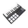 25 Key Ultra Portable USB MIDI Keyboard Controller with 8 Colorful Backlit Trigger Pads
