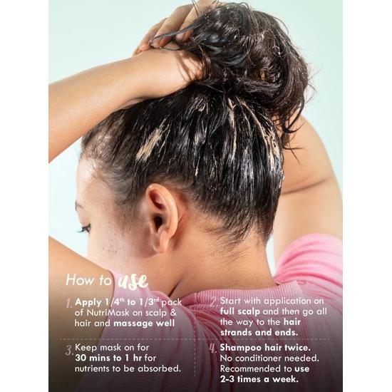 Set of 3 Neem Bhringraj Blend Hair NutriMask For Anti-Dandruff - 40g Each