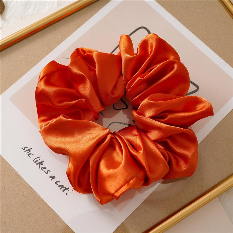 Girls Super Wide Smooth Colorful Hair tie Hair Elastics Bands for Hair Large Satin Scrunchie Hair Accessories  for Women