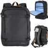 Black Urban Travel Backpack for a 17" Laptop with a Pocket for an Airplane