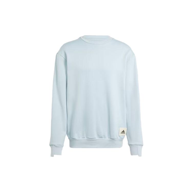 Adidas Lounge Sweatshirts Men's Light Blue Crew Neck Moderate Regular IM0489