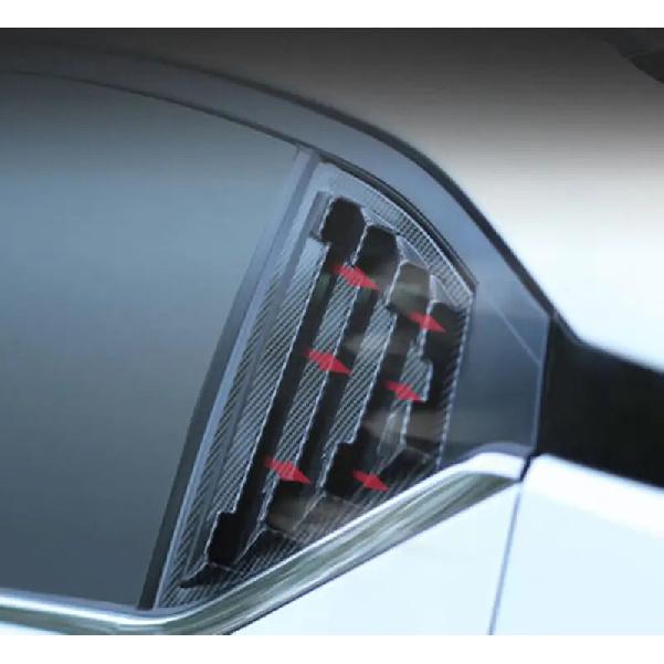 For Nissan Sentra/Sylphy - ABS Plastic Window Quarter Louver Scoop Cover Side Vent Shutter Trim Car Adhesive Accessories