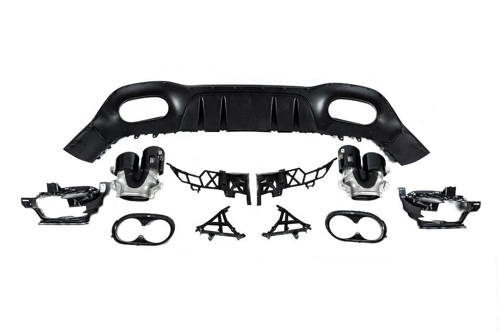 Задний диффузор с насадками (Дизайн A45 HB) для Mercedes A-сlass W177 2018- гг