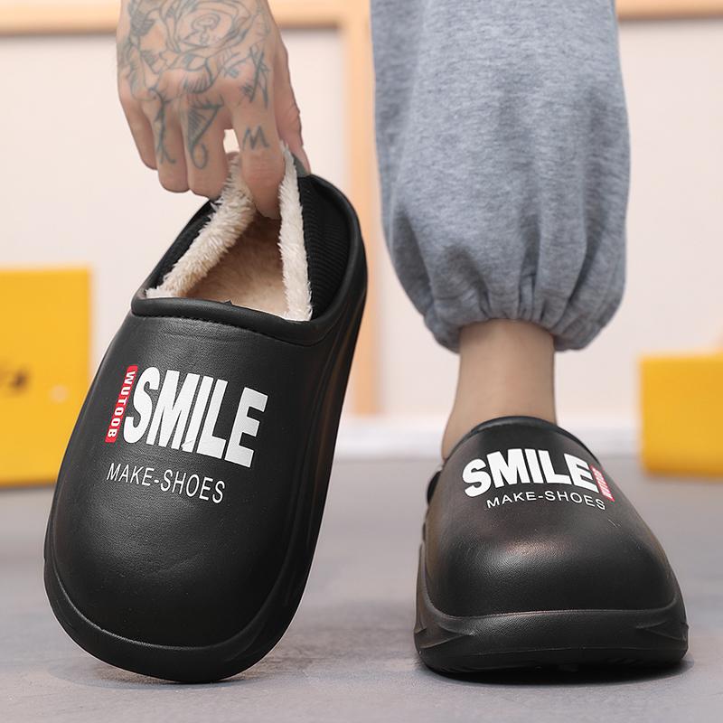 

Мужские тапочки Cloud Slipper, водонепроницаемые, с каблуком, для использования в помещении и на открытом воздухе, износостойкие, нескользящие, с толстой подошвой 45 чёрный