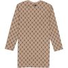 New MLB Old Flower Long Sleeved Dresses Women's Brown 3FOPM0314-43BGD