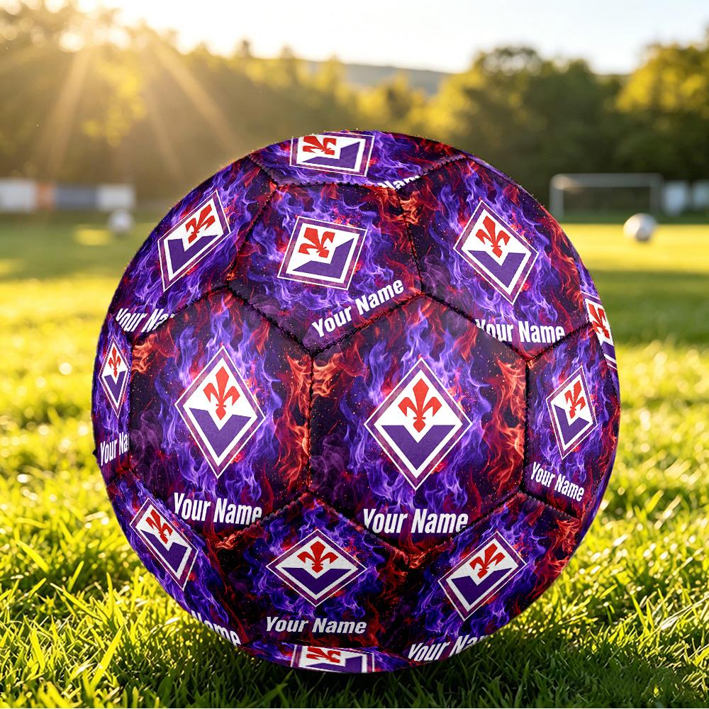 Personalized Size 5 Football Fiorentina FC Pattern Outdoor Game Sports Ball Gift