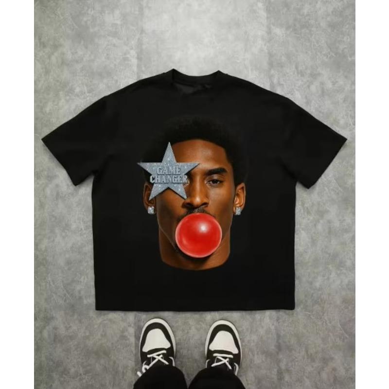 Hip Hop Street Y2K Bryant Bubble Gum Pop Retro Short Sleeved Tshirt Mens Tshirt Summer New Style Unisex Casual Tshirt