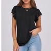 Damen T-Shirt mit V-Ausschnitt, lockere Passform, modisches Oberteil