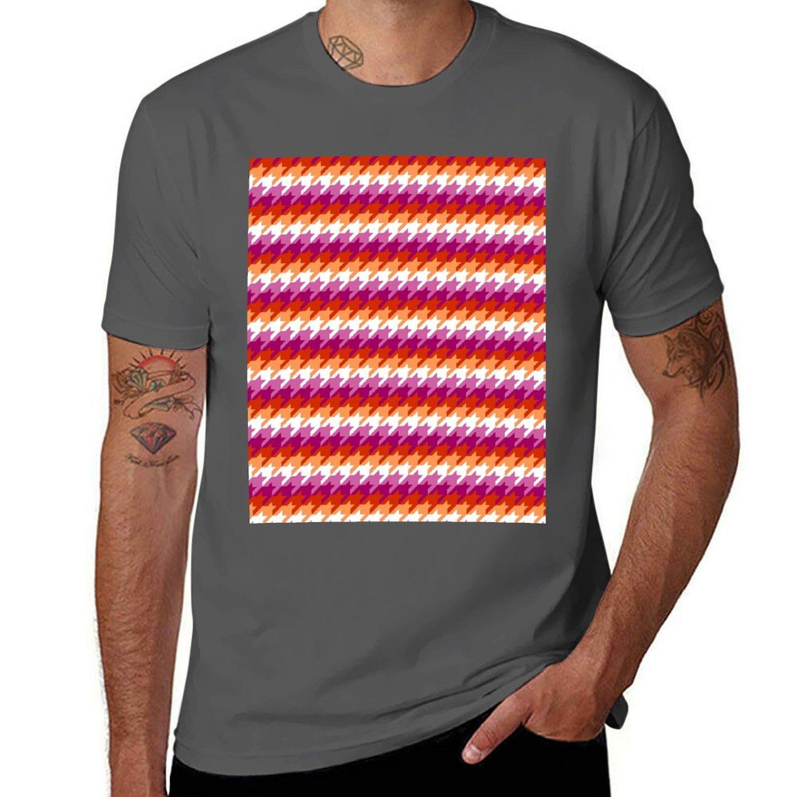 

t dark funny shirts Flag Houndstooth shirts t Plaid T-Shirt 2 humor designer Lesbian 4XL