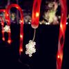 Waterproof Solar Candy Cane Pathway Lights – Festive Outdoor Decoration with Stars and Snowflakes