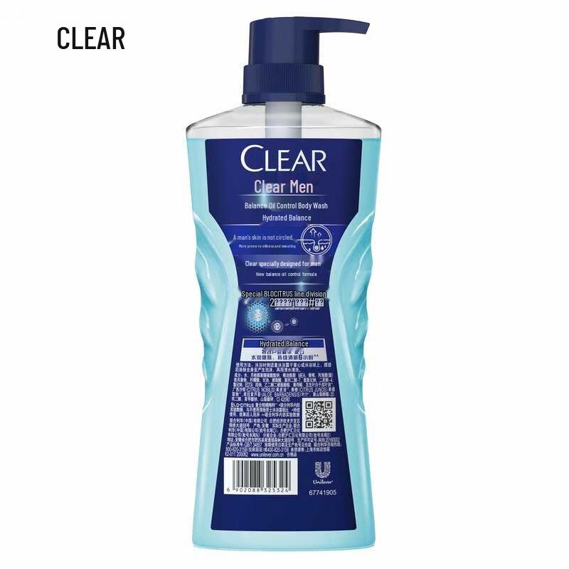Clear Men Balancing Oil Control Hydrating Shower Gel