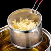 304 Stainless Steel Frying Basket with Removable Handle for Fries Chicken Pasta Draining Washing Cooking Multi Use