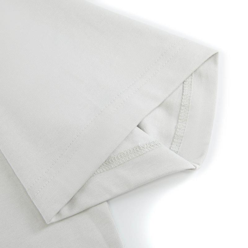 T-shirt Unisexe à Manches Courtes Ample Li Ning Revive Comfort Hauts Gris Goutte d'Eau AHSW981-3