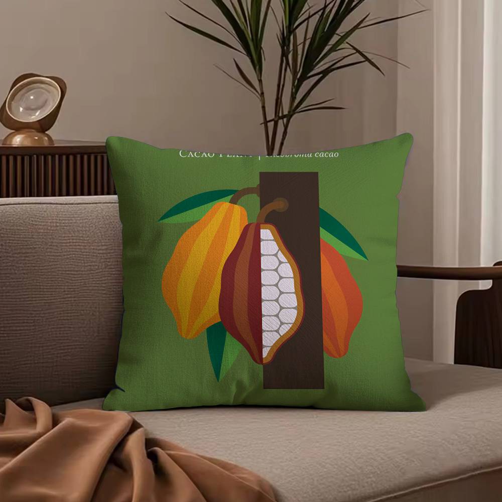 Simple Flower Art Pillow Case Anti-dustmite Pillowcase Invisible Zipper Silky Short Plush Sofa Cushion Cover