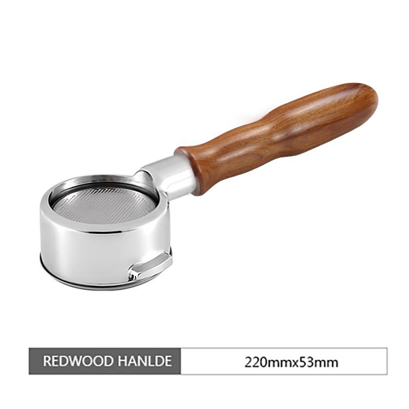 

53MM Coffee Bottomless Portafilter Stainless Steel Machine For La Spaziale Filter Holder Wooden Handle Professional Accessory