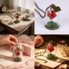 Collana Vintage Fiore di Rosa con Ciondolo in Cristallo Fatto a Mano per Donna