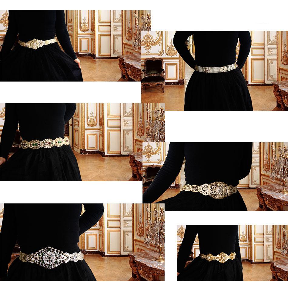 Belt for Women Ethnic Wedding Jewelry Robe Belt Crystal Waist Chains Adjustable Length