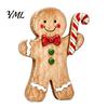 Kersttafeldecoratie Kerst Houten Peperkoekman Decor, Rustieke Peperkoek, Kerststok Huis Beeldjes, Kerst Schouw Ornamenten