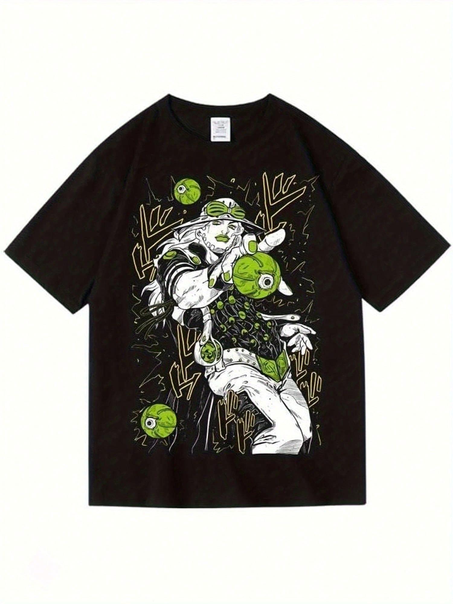 

TOP Bizarre Adventure Steel Ball Run Short Sleeve Gyro Zeppeli Funny TShirt Summer Funny Men S Las Cute Breathable Anime Gift... S разноцветный