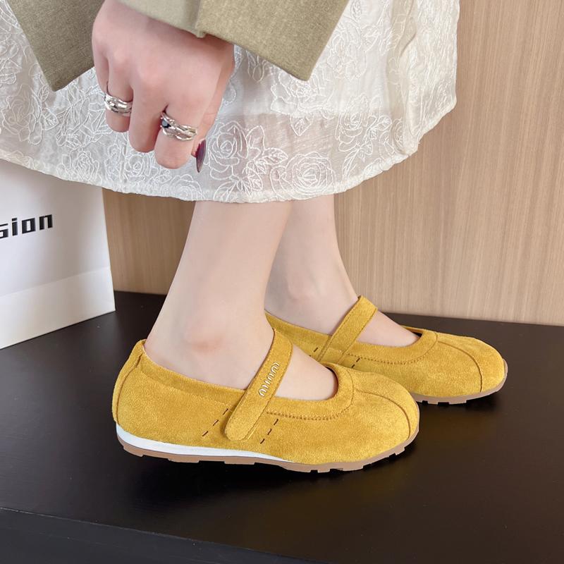 Flats Women Loafers Shoes Suede Ballet Shoes Woman Sneakers 2025 New Trend Sandals Summer Designer Mary Jane Zapatillas De Mujer
