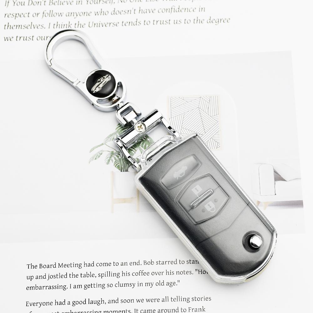 Transparent Tpu For Mazda Cx5 Cx-5 Cx9 Cx-9 Mx5 Mx-5 M6 Rx8 2 3 5 6 8 Cx7 Cx-7 Rx-8 Auto Keyless Car Key Case Cover Holder