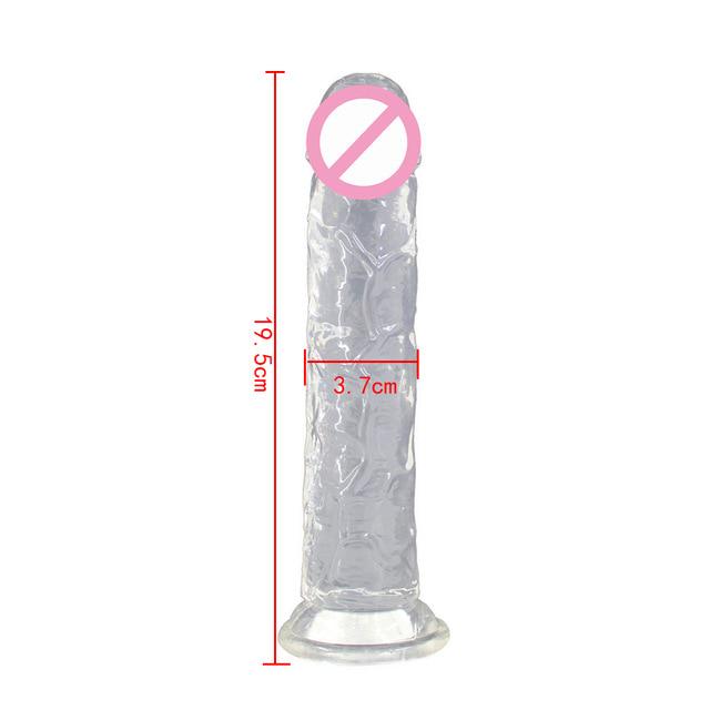 Soft Jelly Dildo Realistic Penis Dick Přísavka Masturbátor Anální Vagina Bod G Sexuální hračky pro dospělé