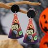 Halloween Series: Scary Funny Ghost Pumpkin Bat Spider Skull Stud Earrings
