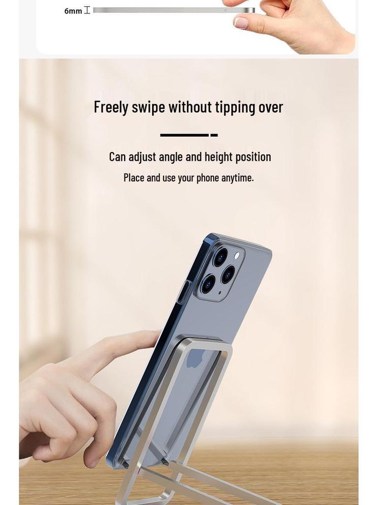 All-Aluminum Foldable Mobile Phone Holder for Desktop Streaming & Viewing