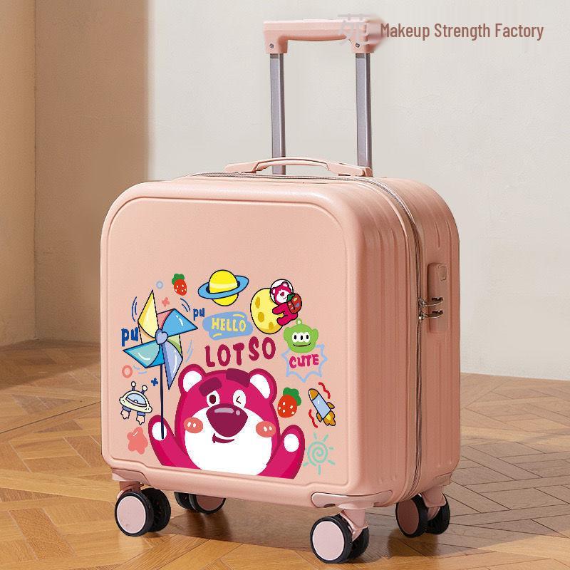 Children's Cartoon Carry-on Suitcase for Boys & Girls, Small Trolley with Password Lock