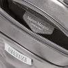 Maison Margiela Solid Color Logo Patch Zipper Closure Ruched Lambskin Mini Backpack Women Backpack Metallic-Silver S56WA0014P6748H3809