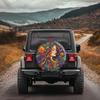 Hippie Woman Colorful Art Spare Tire Cover Waterproof UV Protection for Jeep SUV