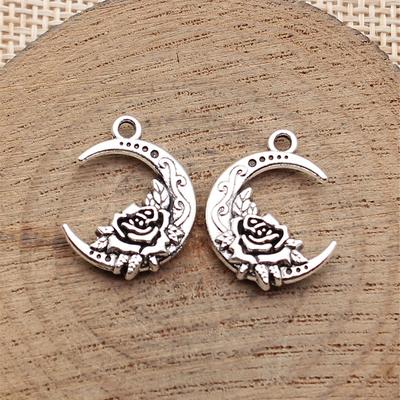 Moon Face Pendant Star Charm For Celestial Whimsical Theme DIY Bracelet Necklace Jewelry Making Supplies For