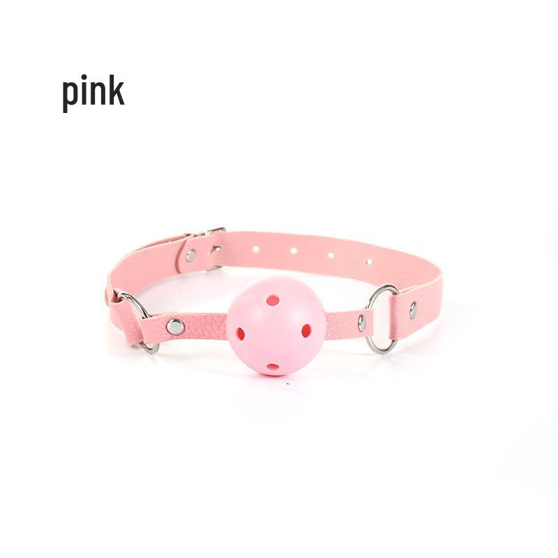 Lychee Grain Leather Gag with Mouth Hole - Couples' Flirting Restraint Toy