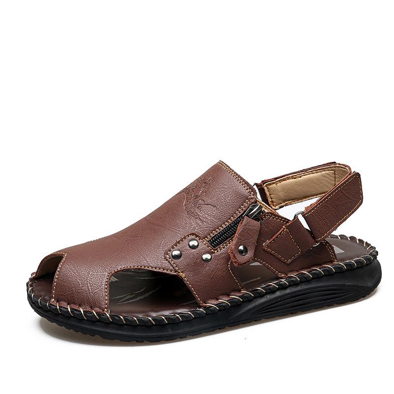 Men s Dual-Use Handmade Outdoor Sandals: Large Size, Beach  Stream Trekking 43