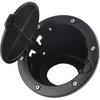 Black Gas Cap Cover Fuel Filler Door Cover Compatible with 2007-2017 Wrangler JK JKU 2/4-DOOR(NOT FOR 2018+ JL MODELS)