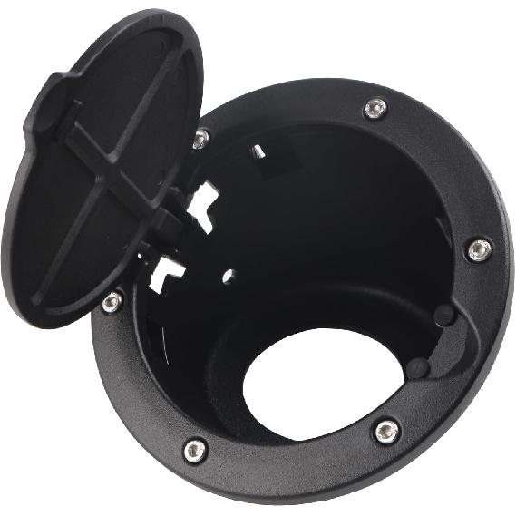 Black Gas Cap Cover Fuel Filler Door Cover Compatible with 2007-2017 Wrangler JK JKU 2/4-DOOR(NOT FOR 2018+ JL MODELS)