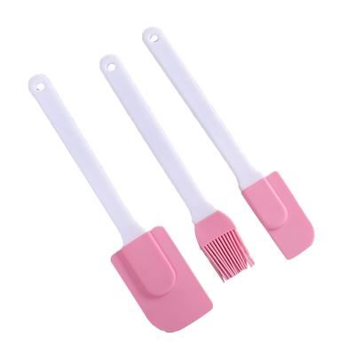 3pcs Silicone Baking Cooking Tool Spatula and Pastry Brush for Cake Cream Sugarcraft Gadget