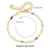 Women Fresh Style Gold Plated Color Crystal Rhombus Chain Holiday Bracelet
