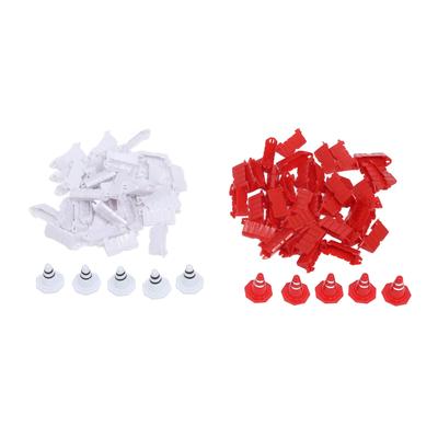 80pcs RC Roadblocks RC Car Racing Track Drift Runway Barriers Drift Field Fence with 10pcs Traffic