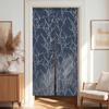 Deconovo Divisória Blackout Leve Adequada para Sala de Estar As características incluem calor e 1 painel de largura x 150cm Azul Marinho com Relevo de Folha de Prata e