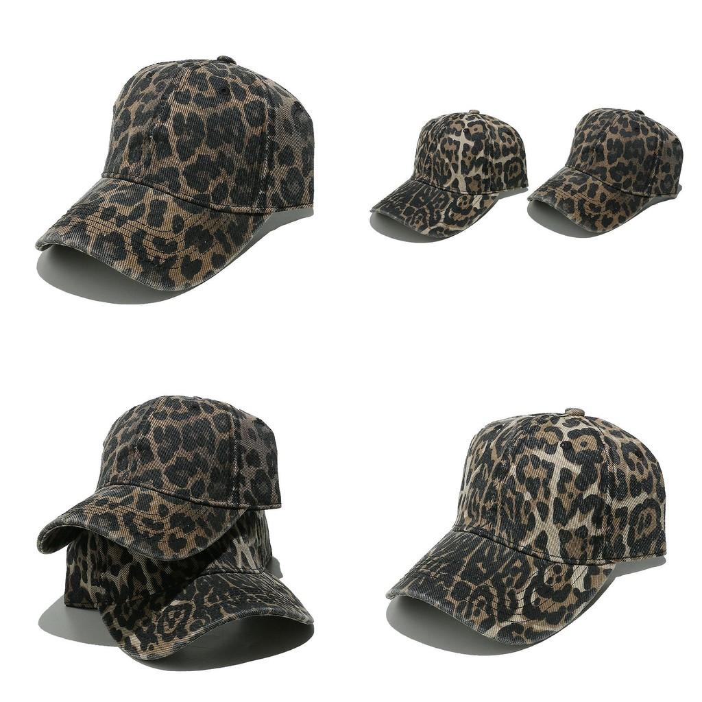 Leopard Print Baseball Cap With Cotton Material For Summer Sun Protection And Casual Wear