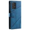 For Samsung Galaxy A53 5G Wallet Case Lines Imprinted Skin-touch Leather Phone Cover