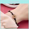 Elegant Handmade Floral Bracelet For Women Featuring Natural Stone And Wood Elements